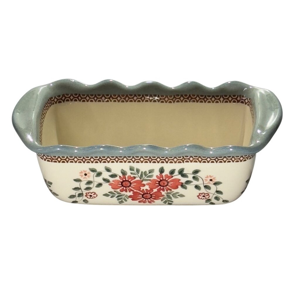 Handcrafted Wiza Original Boleslawiec Polish Pottery Baking Dish Floral Pattern - Picture 2 of 9